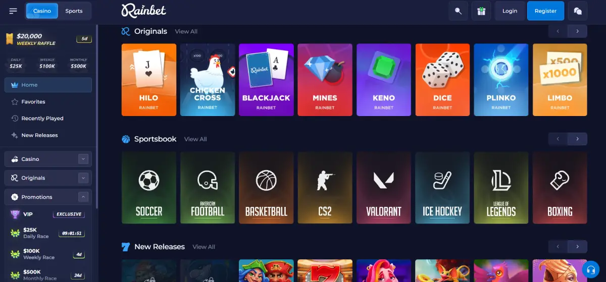 Rainbet esports betting