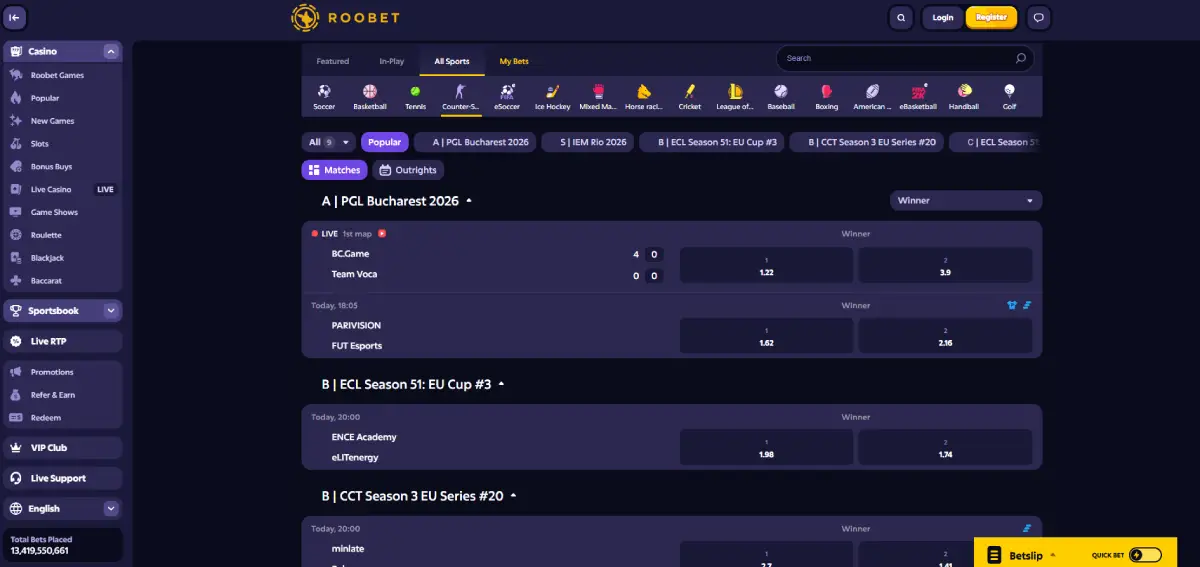 Roobet screenshot